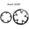 image:imageBUCKLOS 110BCD Bike Chainring Set with Pin Double Round 5 Bolts Aluminum Chainring 50T 34T 52T 36T 53T 39T for Road Bike Bicycle Fits 8 9 10 11 Speed Chains5339T