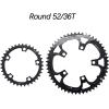 image:imageBUCKLOS 110BCD Bike Chainring Set with Pin Double Round 5 Bolts Aluminum Chainring 50T 34T 52T 36T 53T 39T for Road Bike Bicycle Fits 8 9 10 11 Speed Chains5236T