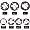 image:imageBUCKLOS 64104 BCD Bike Chainring Set with Pin Steel CNC Alloy DoubleTriple MTB Chainring 22T 24T 26T 32T 38T 42T 44T 4 Bolts Mountain Bicycle Chainrings 8 9 10 Speed CompatibleAL423224T3PCS