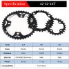 image:imageBUCKLOS 64104 BCD Bike Chainring Set with Pin Steel CNC Alloy DoubleTriple MTB Chainring 22T 24T 26T 32T 38T 42T 44T 4 Bolts Mountain Bicycle Chainrings 8 9 10 Speed CompatibleAL423224T3PCS