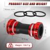 image:imageBUCKLOS ThreadedPressFitDub Bottom Bracket BSA 6873mm8692mm CeramicSteel BearingsBlackRedBBMH500Steel BearingRed