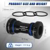 image:imageBUCKLOS ThreadedPressFitDub Bottom Bracket BSA 6873mm8692mm CeramicSteel BearingsBlackRedBBMH530Steel BearingBlack