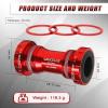 image:imageBUCKLOS ThreadedPressFitDub Bottom Bracket BSA 6873mm8692mm CeramicSteel BearingsBlackRedBBMH530Steel BearingRed