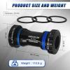 image:imageBUCKLOS ThreadedPressFitDub Bottom Bracket BSA 6873mm8692mm CeramicSteel BearingsBlackRedBBMH800Ceramic BearingBlack