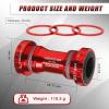image:imageBUCKLOS ThreadedPressFitDub Bottom Bracket BSA 6873mm8692mm CeramicSteel BearingsBlackRedBBMH800Ceramic BearingRed