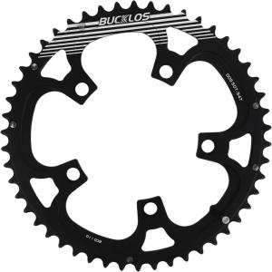 image:imageBUCKLOS 110BCD Bike Chainring Set with Pin Double Round 5 Bolts Aluminum Chainring 50T 34T 52T 36T 53T 39T for Road Bike Bicycle Fits 8 9 10 11 Speed Chains50T