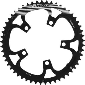 image:imageBUCKLOS 110BCD Bike Chainring Set with Pin Double Round 5 Bolts Aluminum Chainring 50T 34T 52T 36T 53T 39T for Road Bike Bicycle Fits 8 9 10 11 Speed Chains53T