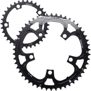 image:imageBUCKLOS 110BCD Bike Chainring Set with Pin Double Round 5 Bolts Aluminum Chainring 50T 34T 52T 36T 53T 39T for Road Bike Bicycle Fits 8 9 10 11 Speed Chains5034T