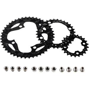 image:imageBUCKLOS 64104 BCD Bike Chainring Set with Pin Steel CNC Alloy DoubleTriple MTB Chainring 22T 24T 26T 32T 38T 42T 44T 4 Bolts Mountain Bicycle Chainrings 8 9 10 Speed Compatible443222T3PCS