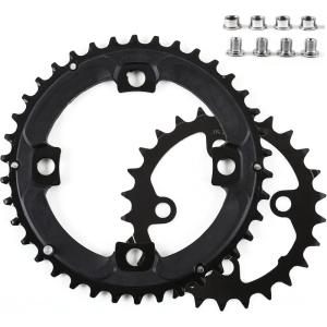 image:imageBUCKLOS 64104 BCD Bike Chainring Set with Pin Steel CNC Alloy DoubleTriple MTB Chainring 22T 24T 26T 32T 38T 42T 44T 4 Bolts Mountain Bicycle Chainrings 8 9 10 Speed Compatible3826T2PCS