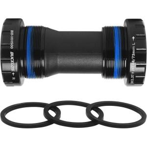 image:imageBUCKLOS ThreadedPressFitDub Bottom Bracket BSA 6873mm8692mm CeramicSteel BearingsBlackRedBBMH500Steel BearingBlack