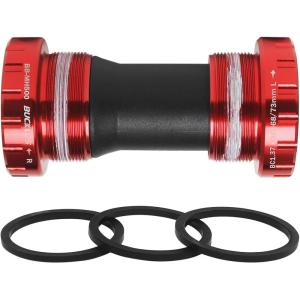 image:imageBUCKLOS ThreadedPressFitDub Bottom Bracket BSA 6873mm8692mm CeramicSteel BearingsBlackRedBBMH500Steel BearingRed