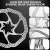 image:imageBUCKLOS 140mm 160mm 180mm 203mm MTB Disc Brake Rotor with 6 Bolts Bicycle Brakes Stainless Steel Rotors M5 Screws Opposite Hole Distance 44mm fit Mountain Road Bikes MTB BMXsliverB