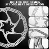 image:imageBUCKLOS 140mm 160mm 180mm 203mm MTB Disc Brake Rotor with 6 Bolts Bicycle Brakes Stainless Steel Rotors M5 Screws Opposite Hole Distance 44mm fit Mountain Road Bikes MTB BMXsliverB
