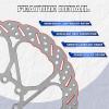 image:imageBUCKLOS 140mm 160mm 180mm 203mm MTB Disc Brake Rotor with 6 Bolts Bicycle Brakes Stainless Steel Rotors M5 Screws Opposite Hole Distance 44mm fit Mountain Road Bikes MTB BMXRT58