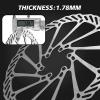 image:imageBUCKLOS 140mm 160mm 180mm 203mm MTB Disc Brake Rotor with 6 Bolts Bicycle Brakes Stainless Steel Rotors M5 Screws Opposite Hole Distance 44mm fit Mountain Road Bikes MTB BMXsliverC