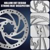 image:imageBUCKLOS 140mm 160mm 180mm 203mm MTB Disc Brake Rotor with 6 Bolts Bicycle Brakes Stainless Steel Rotors M5 Screws Opposite Hole Distance 44mm fit Mountain Road Bikes MTB BMXsliverA