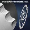 image:imageBUCKLOS 140mm 160mm 180mm 203mm MTB Disc Brake Rotor with 6 Bolts Bicycle Brakes Stainless Steel Rotors M5 Screws Opposite Hole Distance 44mm fit Mountain Road Bikes MTB BMXsliverA