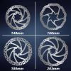 image:imageBUCKLOS 140mm 160mm 180mm 203mm MTB Disc Brake Rotor with 6 Bolts Bicycle Brakes Stainless Steel Rotors M5 Screws Opposite Hole Distance 44mm fit Mountain Road Bikes MTB BMXsliverA