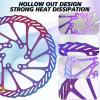 image:imageBUCKLOS 140mm 160mm 180mm 203mm MTB Disc Brake Rotor with 6 Bolts Bicycle Brakes Stainless Steel Rotors M5 Screws Opposite Hole Distance 44mm fit Mountain Road Bikes MTB BMXmultiC