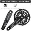 image:imageBUCKLOS DoubleTriple 64104 BCD Square Taper Bike Crankset  2x3x Mountian Bike MTB 170mm Bicycle Cranksets with 22242632384244T Chainring for 8910 SpeedCrankAL423224T