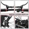 image:imageBUCKLOS EBike 2PIN 4 Pistons Electric Power Off MTB Hydraulic Disc Brake SetEBike Left Front 1150mm Right Rear 1950mm Aluminum Alloy Caliper Lever for ebikeScooterMountain Bike HDE735PreBledFront