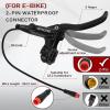 image:imageBUCKLOS EBike 2PIN 4 Pistons Electric Power Off MTB Hydraulic Disc Brake SetEBike Left Front 1150mm Right Rear 1950mm Aluminum Alloy Caliper Lever for ebikeScooterMountain Bike HDE735PreBledFront