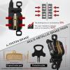 image:imageBUCKLOS EBike 2PIN 4 Pistons Electric Power Off MTB Hydraulic Disc Brake SetEBike Left Front 1150mm Right Rear 1950mm Aluminum Alloy Caliper Lever for ebikeScooterMountain Bike HDE735PreBledRear