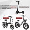 image:imageBUCKLOS EBike 2PIN 4 Pistons Electric Power Off MTB Hydraulic Disc Brake SetEBike Left Front 1150mm Right Rear 1950mm Aluminum Alloy Caliper Lever for ebikeScooterMountain Bike HDE735PreBledRear