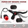 image:imageBUCKLOS Ebike Hydraulic Disc Brake Zoom HB775E 2PIN 2 Pistons Ebike Electric PowerOff Brakes Left Front 1110mm Right Rear 1850mm with Mounting Adapter Fit EBikeScooter and Electric MotorcycleFrontRearBlack