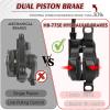 image:imageBUCKLOS Ebike Hydraulic Disc Brake Zoom HB775E 2PIN 2 Pistons Ebike Electric PowerOff Brakes Left Front 1110mm Right Rear 1850mm with Mounting Adapter Fit EBikeScooter and Electric MotorcycleFrontRearBlack