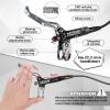 image:imageBUCKLOS IIIPRO MTB 4 Pistons Hydraulic Disc Brake Set Front 800mm and Rear 1550mm with Ceramic Brake Pad for Mountain BikePreBledBlack