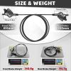 image:imageBUCKLOS IIIPRO MTB 4 Pistons Hydraulic Disc Brake Set Front 800mm and Rear 1550mm with Ceramic Brake Pad for Mountain BikePreBledBlack