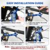 image:imageBUCKLOS IIIPRO MTB 4 Pistons Hydraulic Disc Brake Set Front 800mm and Rear 1550mm with Ceramic Brake Pad for Mountain BikePreBledBlue