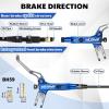 image:imageBUCKLOS IIIPRO MTB 4 Pistons Hydraulic Disc Brake Set Front 800mm and Rear 1550mm with Ceramic Brake Pad for Mountain BikePreBledBlue