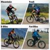 image:imageBUCKLOS IIIPRO MTB 4 Pistons Hydraulic Disc Brake Set Front 800mm and Rear 1550mm with Ceramic Brake Pad for Mountain BikePreBledBlue