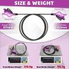 image:imageBUCKLOS IIIPRO MTB 4 Pistons Hydraulic Disc Brake Set Front 800mm and Rear 1550mm with Ceramic Brake Pad for Mountain BikePreBledPurple