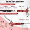 image:imageBUCKLOS IIIPRO MTB 4 Pistons Hydraulic Disc Brake Set Front 800mm and Rear 1550mm with Ceramic Brake Pad for Mountain BikePreBledRed