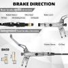image:imageBUCKLOS IIIPRO MTB 4 Pistons Hydraulic Disc Brake Set Front 800mm and Rear 1550mm with Ceramic Brake Pad for Mountain BikePreBledSilver