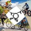 image:imageBUCKLOS MTB 4 Pistons Hydraulic Disc Brake Set Mountain Bike Left Front 850 mm Right Rear 1630 mm Bicycle Disk Break Aluminum Alloy Caliper Lever for EbikeFolding BicycleFat Bike HDM735PreBledFront