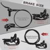 image:imageBUCKLOS MTB 4 Pistons Hydraulic Disc Brake Set Mountain Bike Left Front 850 mm Right Rear 1630 mm Bicycle Disk Break Aluminum Alloy Caliper Lever for EbikeFolding BicycleFat Bike HDM735PreBledFrontRear