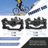 image:imageBUCKLOS MTB Bike Disc Brake kit Mechanical Disc Brakes Aluminum Alloy Caliper for Mountain Bike with 160mm Stainless Steel RotorFloating RotorsBlack