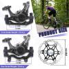 image:imageBUCKLOS MTB Bike Disc Brake kit Mechanical Disc Brakes Aluminum Alloy Caliper for Mountain Bike with 160mm Stainless Steel RotorFloating RotorsDual PistonFloating