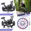 image:imageBUCKLOS MTB Bike Disc Brake kit Mechanical Disc Brakes Aluminum Alloy Caliper for Mountain Bike with 160mm Stainless Steel RotorFloating RotorsDual PistonMuticolor