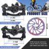image:imageBUCKLOS MTB Bike Disc Brake kit Mechanical Disc Brakes Aluminum Alloy Caliper for Mountain Bike with 160mm Stainless Steel RotorFloating RotorsSingle Piston CaliperMuticolor
