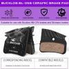 image:imageBUCKLOS MTB Hydraulic Disc Brake Set 4 Pistons Front 850mm and Rear 1550mm Hydraulic Brakes with Aluminum Alloy Lever with Caliper Ceramic Brake Pad Fit Mountain BikeEbikeFat Bike HBCP4 PreBledPurple