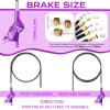 image:imageBUCKLOS MTB Hydraulic Disc Brake Set 4 Pistons Front 850mm and Rear 1550mm Hydraulic Brakes with Aluminum Alloy Lever with Caliper Ceramic Brake Pad Fit Mountain BikeEbikeFat Bike HBCP4 PreBledPurple