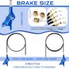image:imageBUCKLOS MTB Hydraulic Disc Brake Set 4 Pistons Front 850mm and Rear 1550mm Hydraulic Brakes with Aluminum Alloy Lever with Caliper Ceramic Brake Pad Fit Mountain BikeEbikeFat Bike HBCP4 PreBledBlue