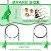 image:imageBUCKLOS MTB Hydraulic Disc Brake Set 4 Pistons Front 850mm and Rear 1550mm Hydraulic Brakes with Aluminum Alloy Lever with Caliper Ceramic Brake Pad Fit Mountain BikeEbikeFat Bike HBCP4 PreBledGreen
