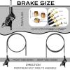 image:imageBUCKLOS MTB Hydraulic Disc Brake Set 4 Pistons Front 850mm and Rear 1550mm Hydraulic Brakes with Aluminum Alloy Lever with Caliper Ceramic Brake Pad Fit Mountain BikeEbikeFat Bike HBCP4 PreBledBlack